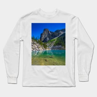 By the Rockpiles at Moraine Lake Long Sleeve T-Shirt